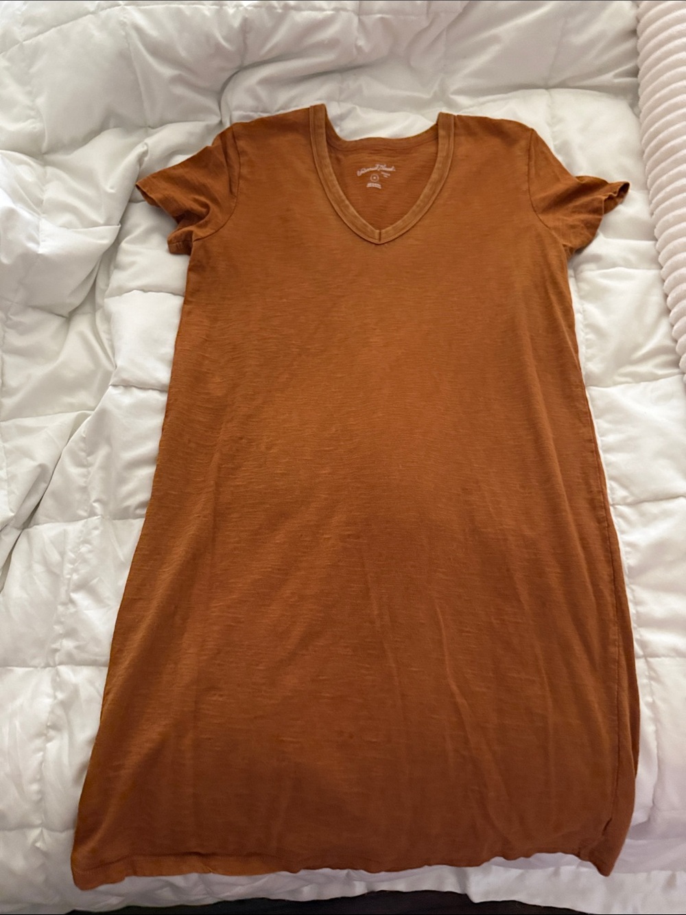 Universal Thread Rust V-Neck Short Sleeve Dress